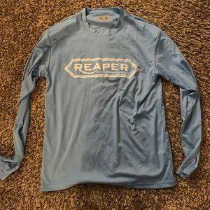 Womens' Small Baby Blue Fishing Shirt Reaper Nw/oT